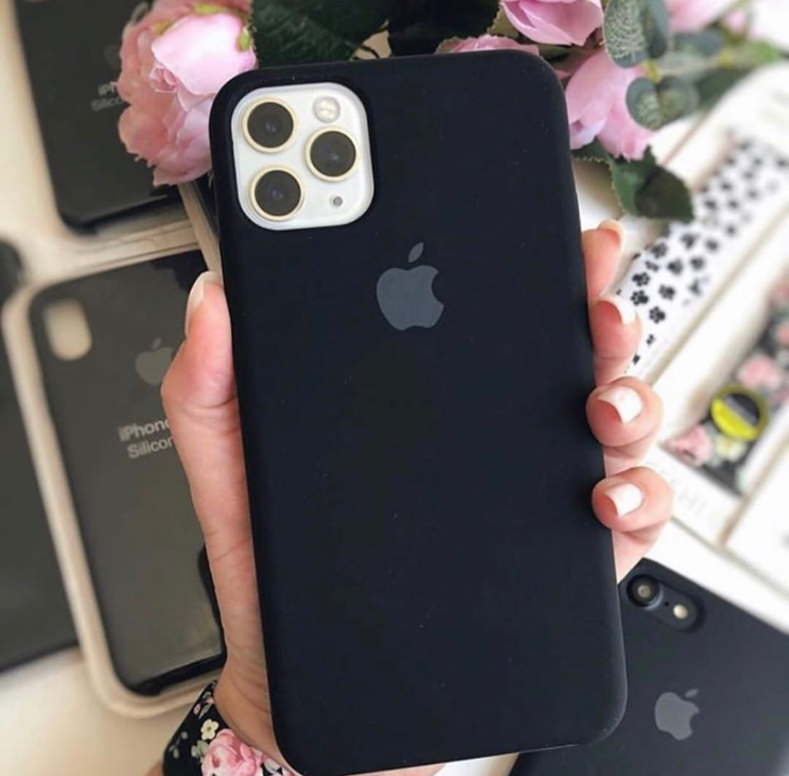 iPhone Premium Quality Silicone Case (BLACK COLOR)