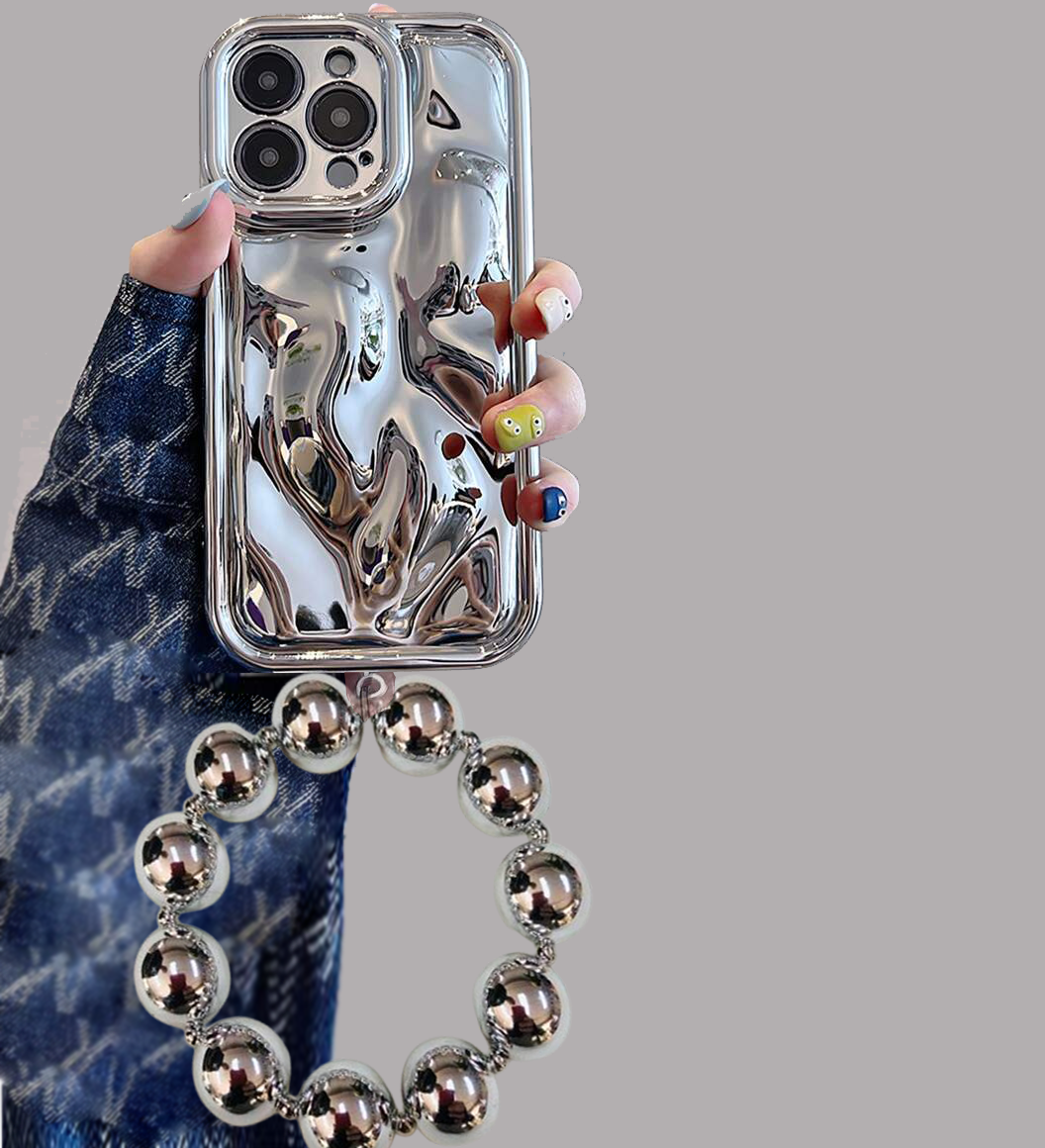 🪐Silver Glossy Meteorite Laser Case