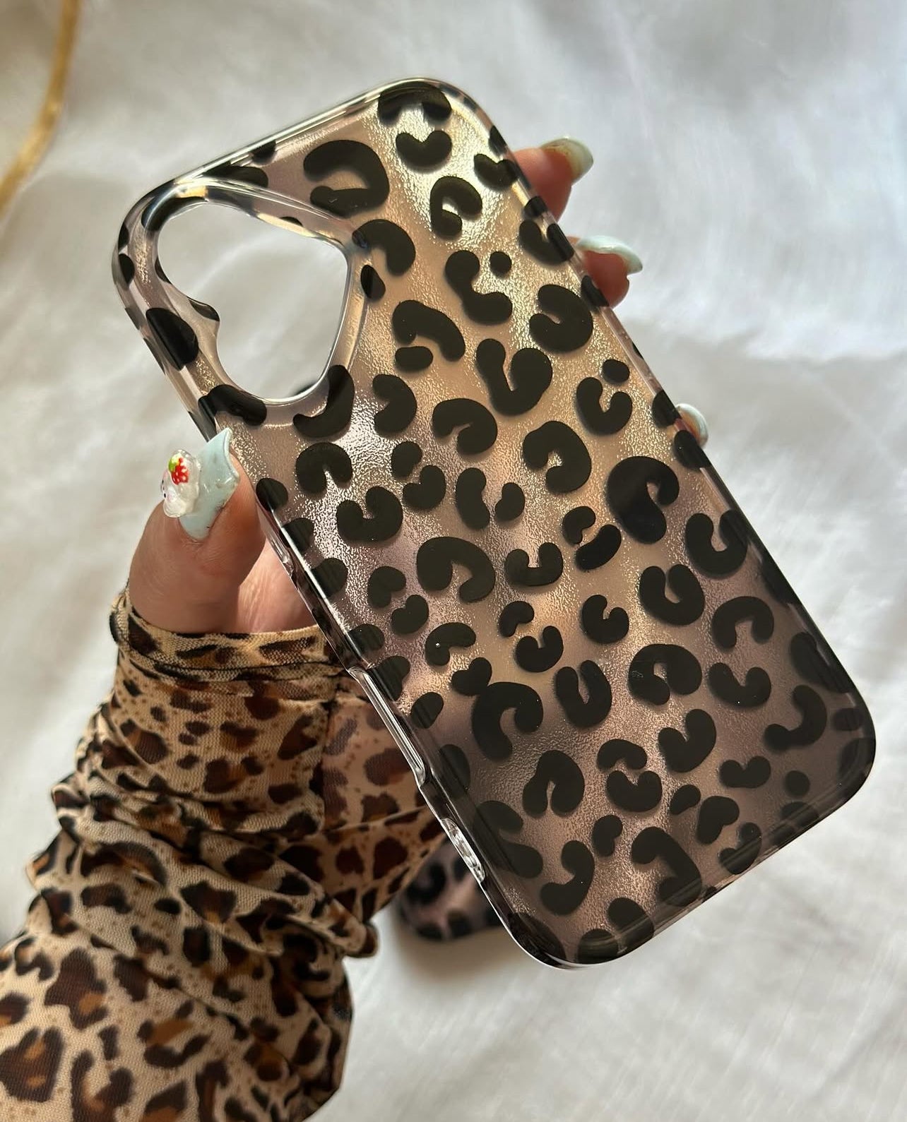New Leopard print Ruby & Gold Case