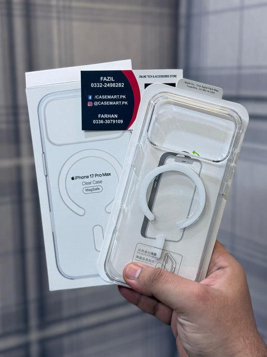 Apple Official MagSafe Clear Non-Yellowing case with pop up notification for iPhone 17 pro max