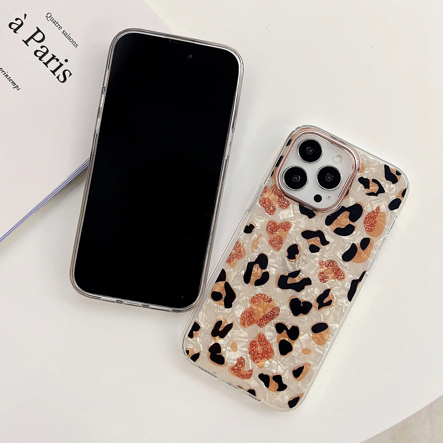 Gradient Cheetah Gold & Pink Love Iridescent Case