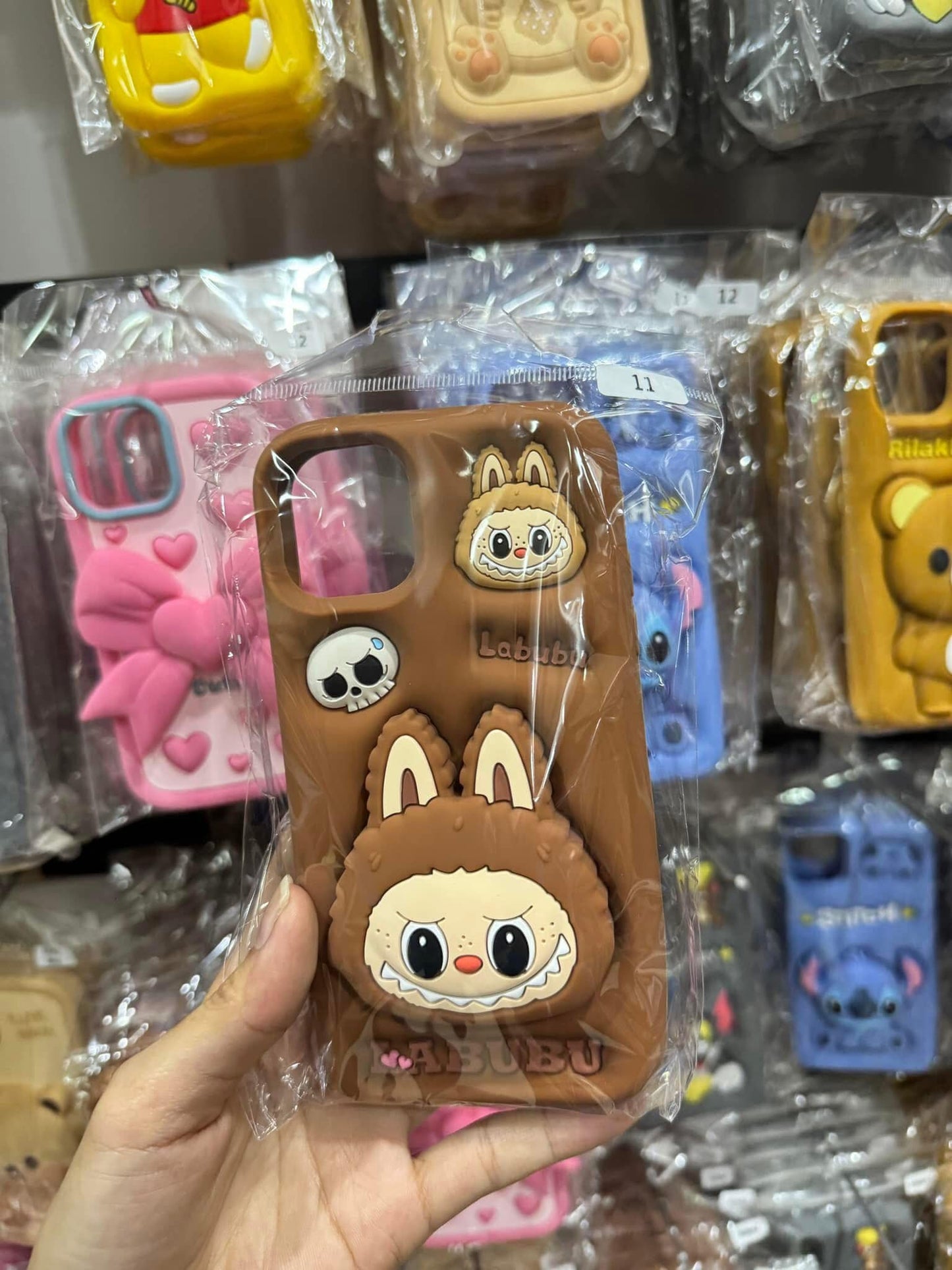 New 3D Cartoon Design Pop-Holder Case For iPhone