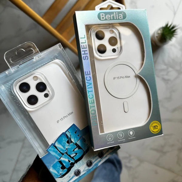 Berlia Hard MagSafe Clear Case (Anti-Yellow)