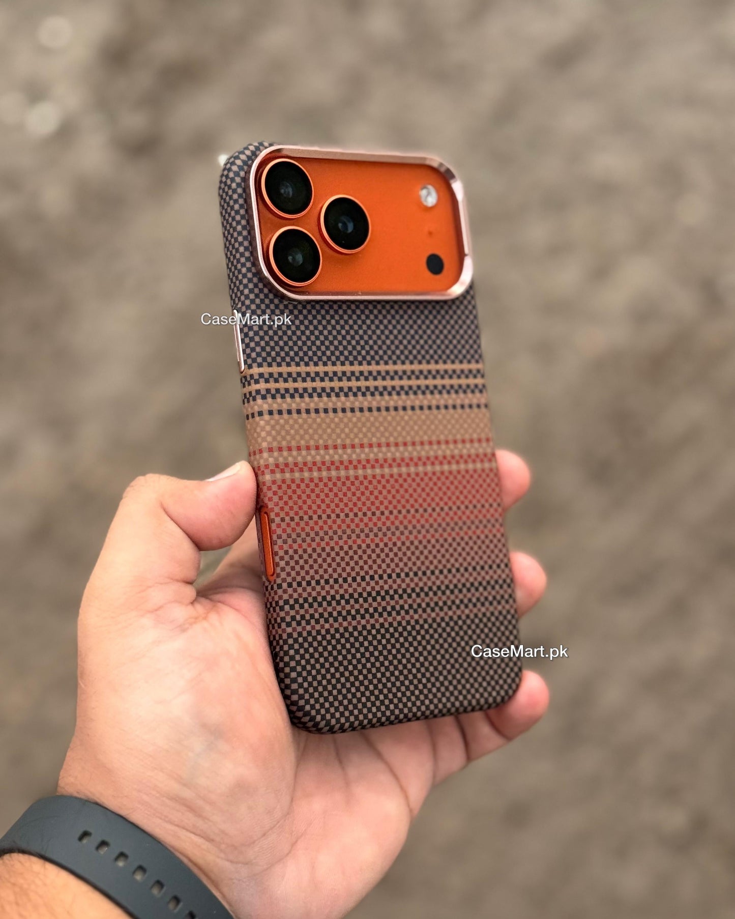 Real Carbon fibre cosmic orange case luxo like pitaka for Apple iPhone 17 pro max