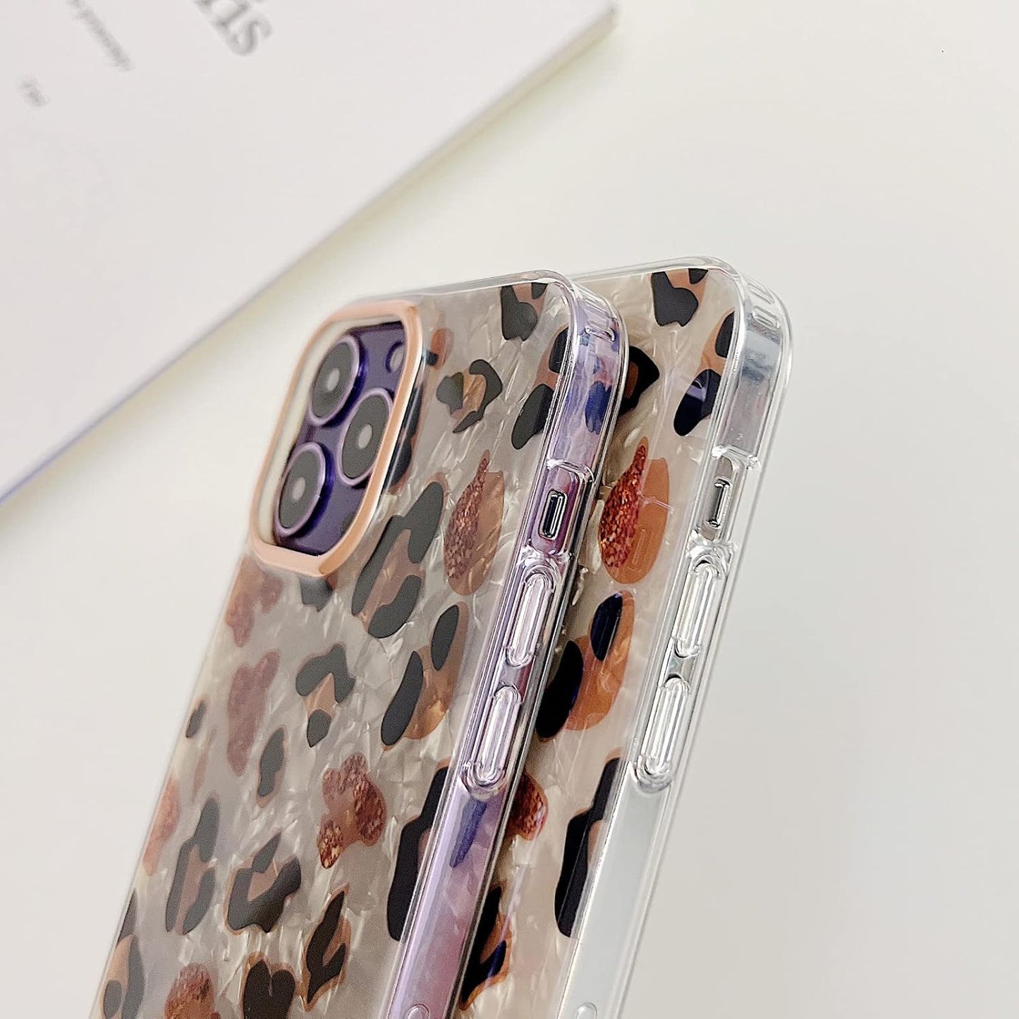 Gradient Cheetah Gold & Pink Love Iridescent Case