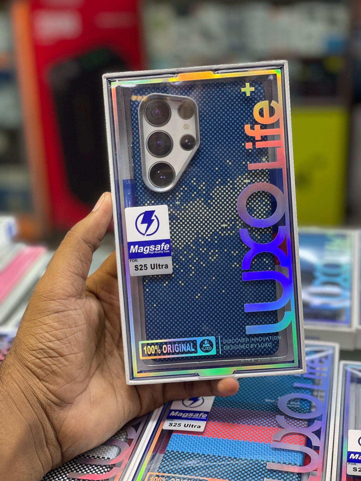 Galaxy Blue Carbon Fibre Luxo MagSafe