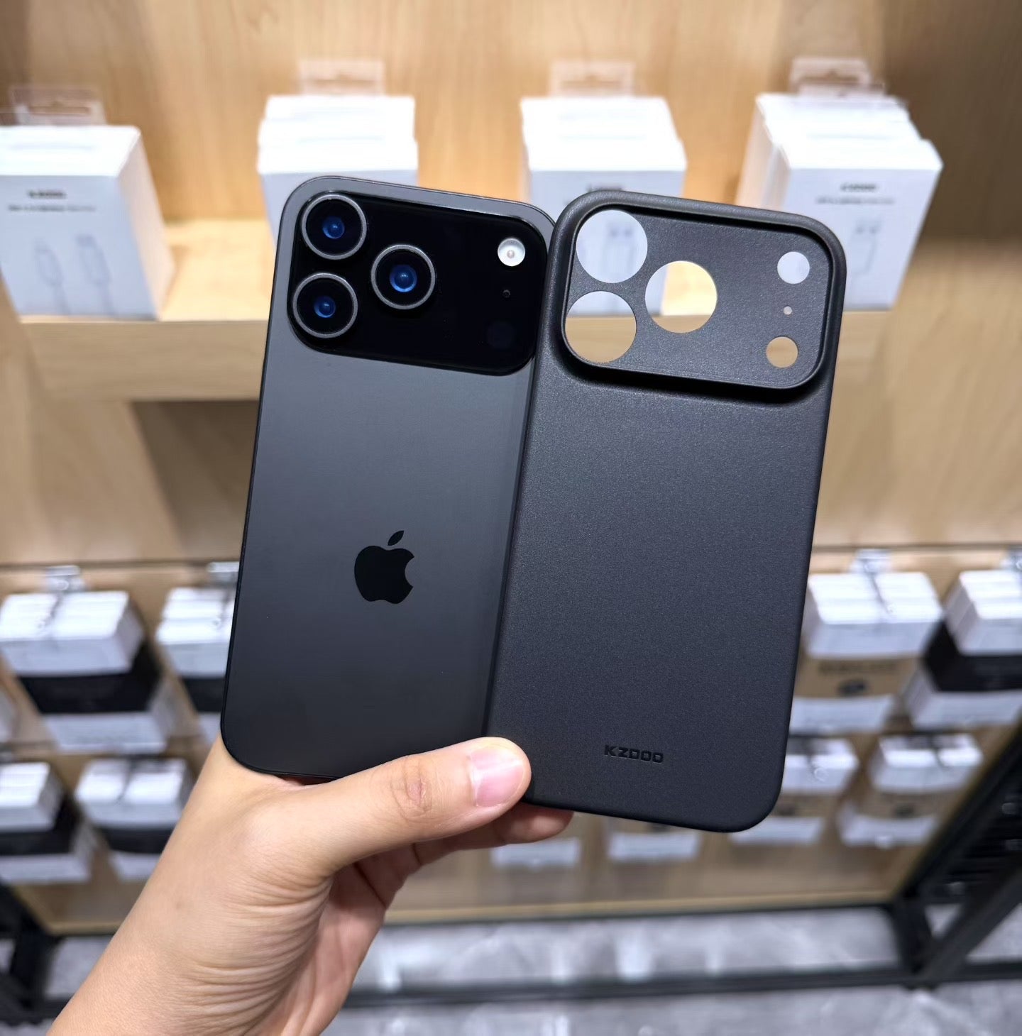 Kzdoo Air Skin Ultra Thin Case Black iPhone 17 Series