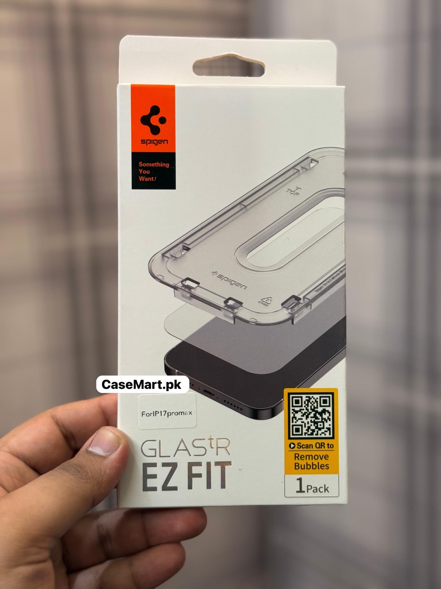 Spigen clear Borderless Glass protector with application kit for 17 pro max