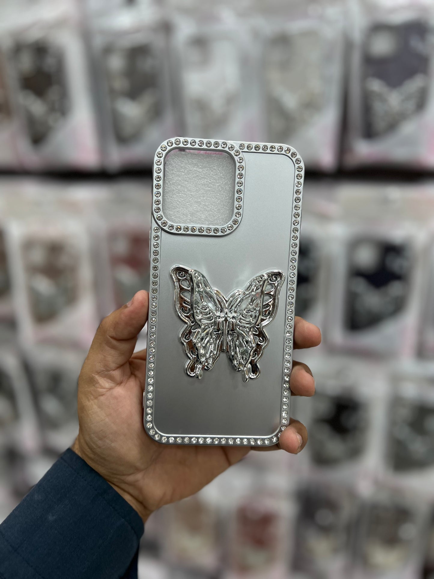 Butterfly Diamond Stone Case