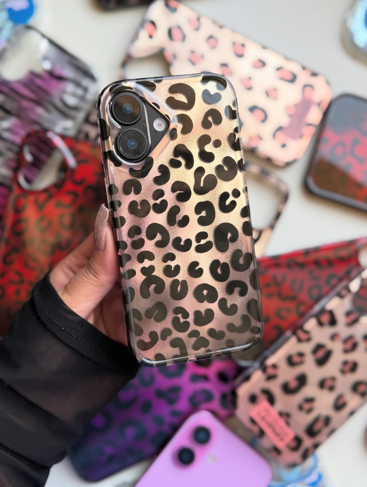 New Leopard print Ruby & Gold Case