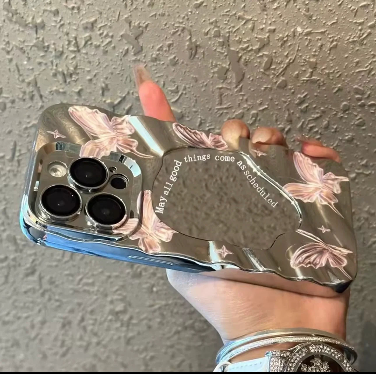 Butterfly Mirror Aesthetic Case 🤍