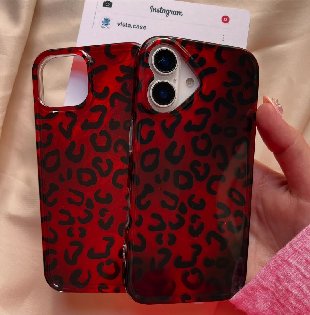 New Leopard print Ruby & Gold Case