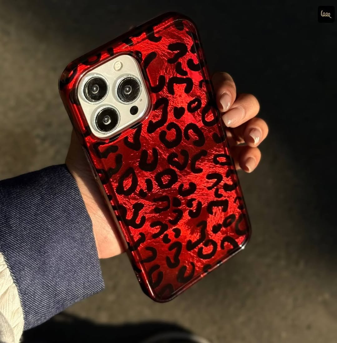 New Leopard print Ruby & Gold Case