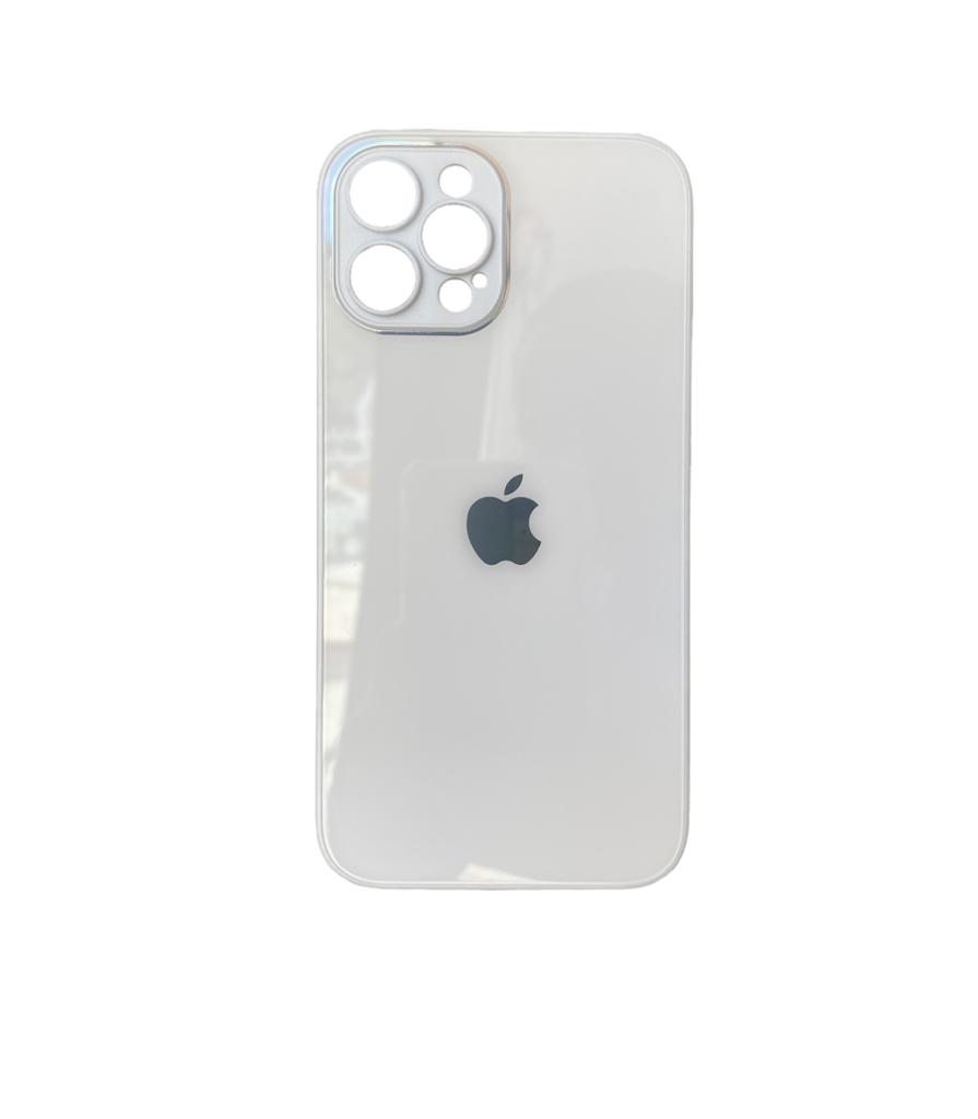 White Glass Case with apple logo