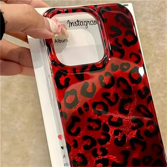 New Leopard print Ruby & Gold Case