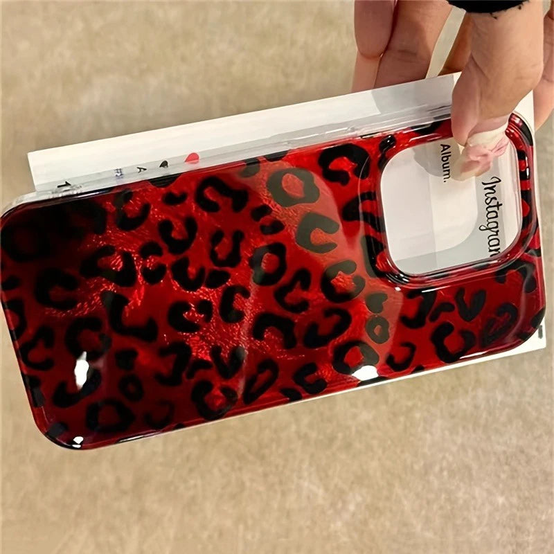New Leopard print Ruby & Gold Case