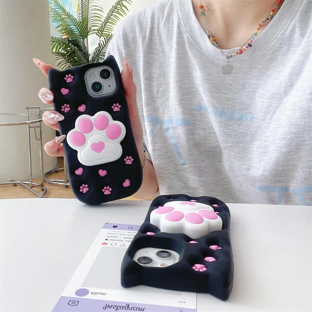 New 3D Cartoon Design Pop-Holder Case For iPhone