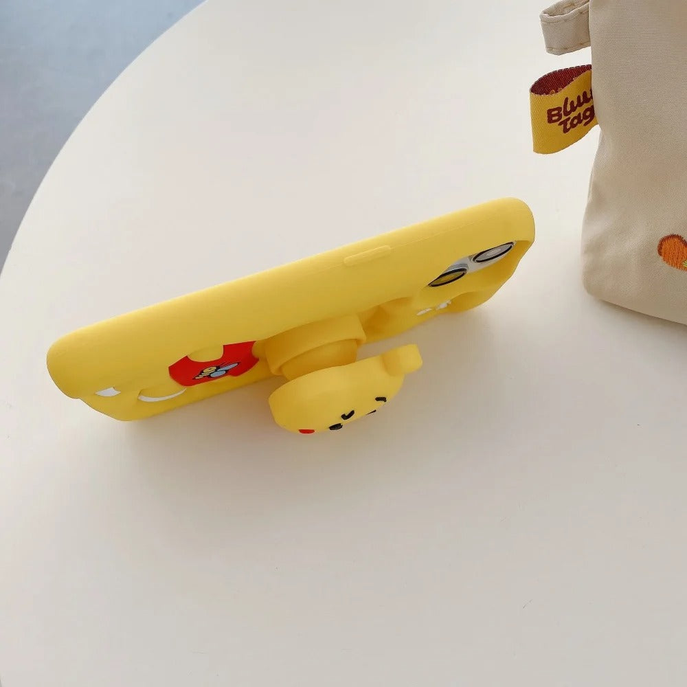 New 3D Cartoon Design Pop-Holder Case For iPhone