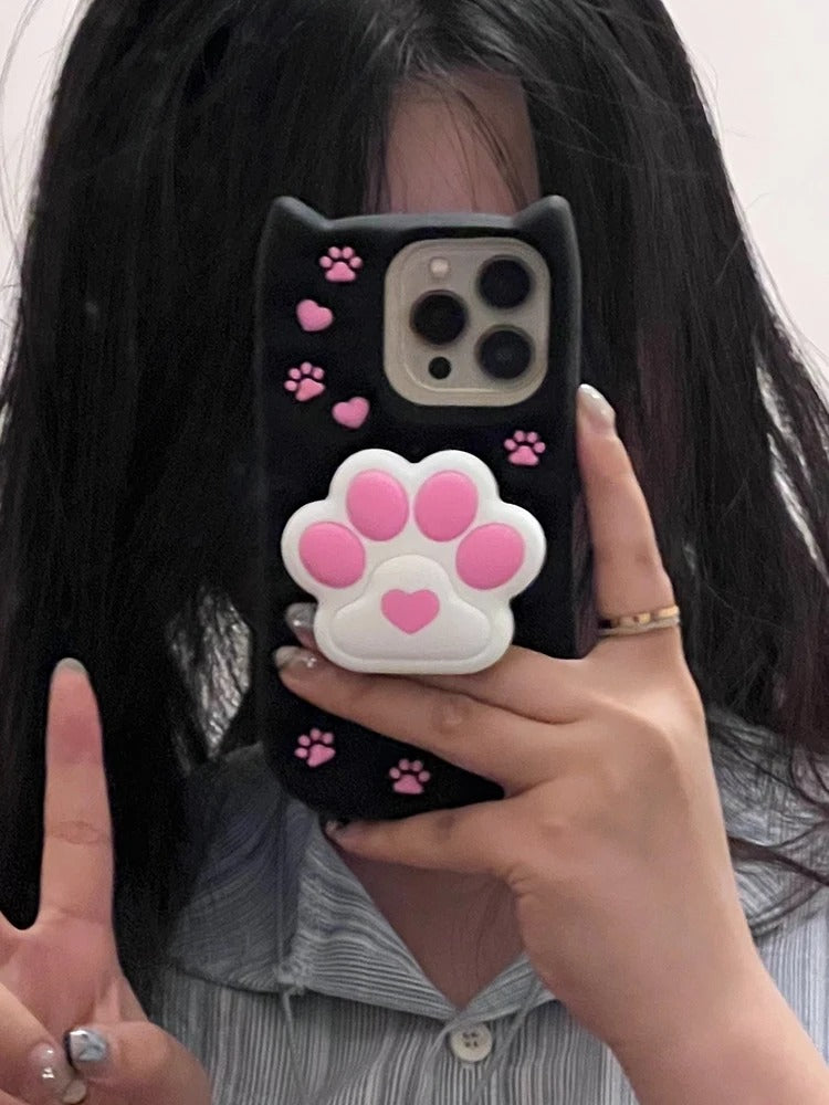 New 3D Cartoon Design Pop-Holder Case For iPhone