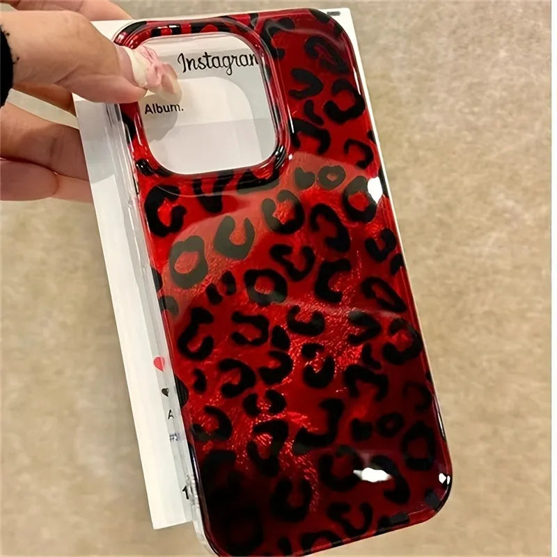 New Leopard print Ruby & Gold Case