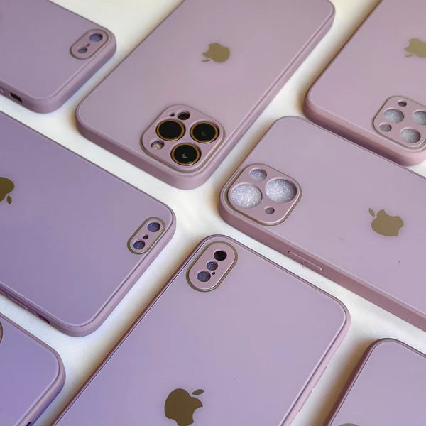 Levender(Mauve) Glass Case with logo