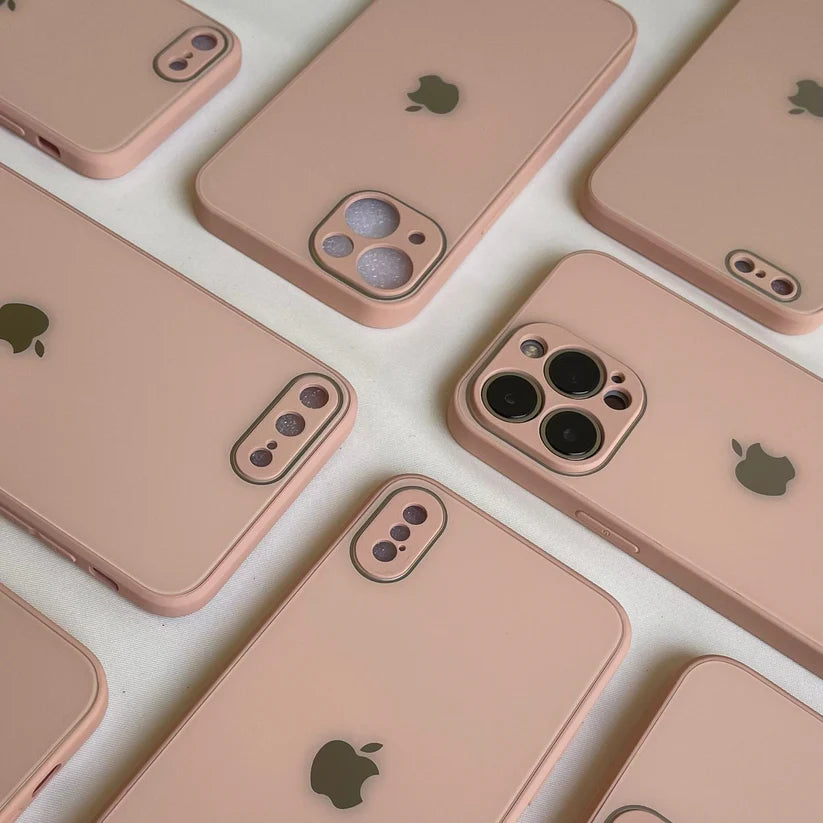 SandPink Glass Case with logo