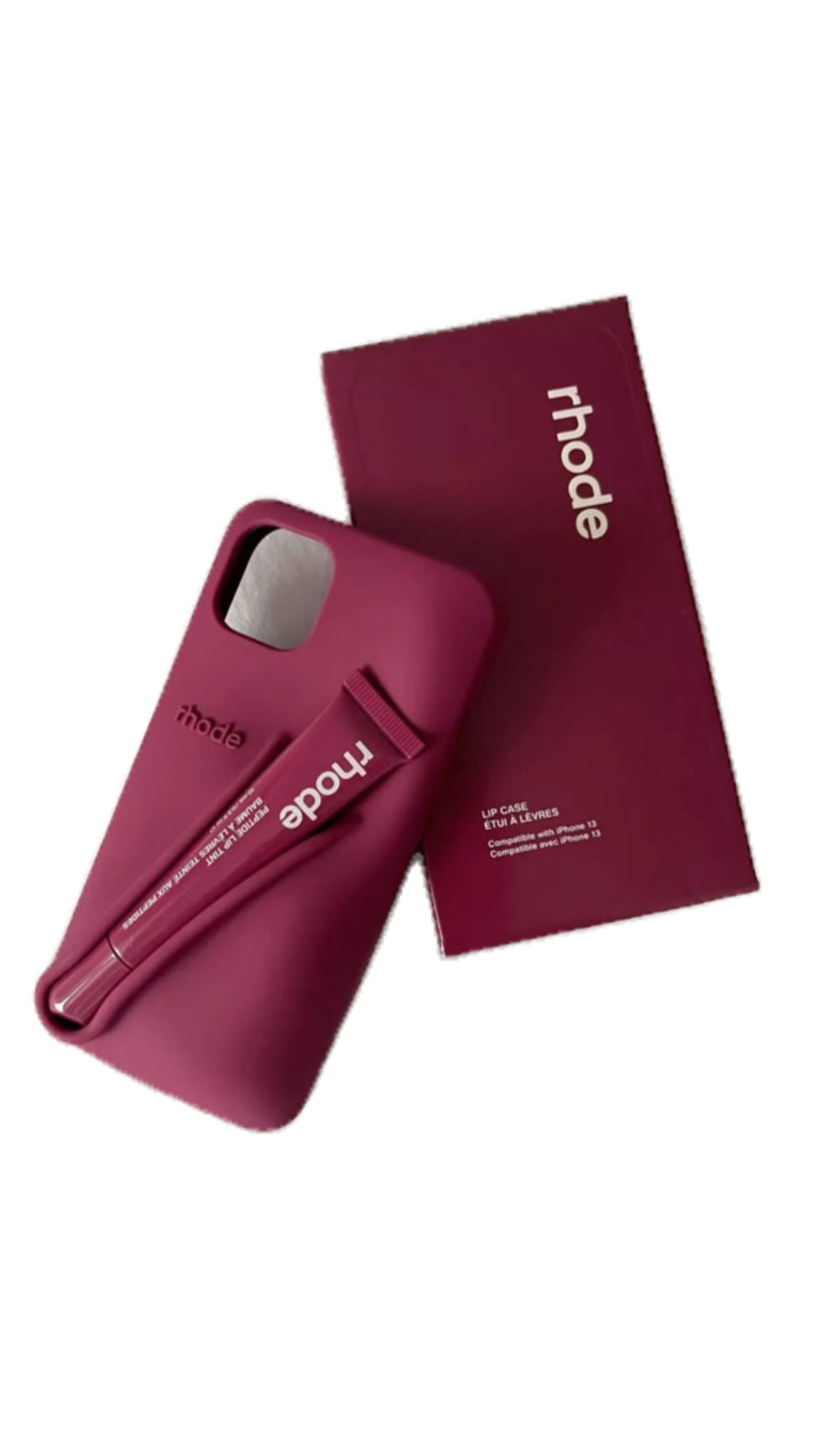 New Rhode LipGloss 💄 Silicone Case With Box 🩶