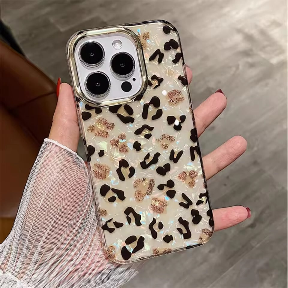 Gradient Cheetah Gold & Pink Love Iridescent Case