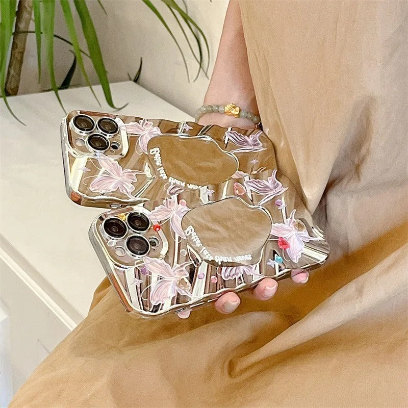 Butterfly Mirror Aesthetic Case 🤍