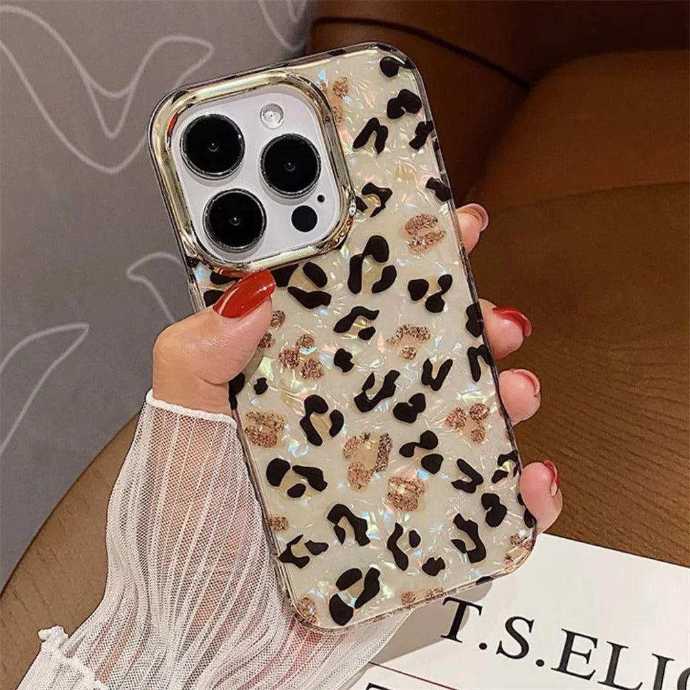 Gradient Cheetah Gold & Pink Love Iridescent Case
