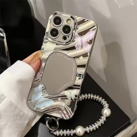 Butterfly Mirror Aesthetic Case 🤍