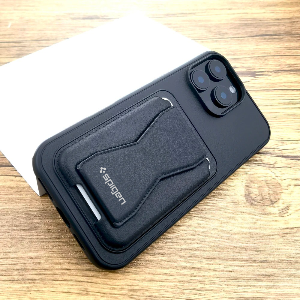 SPIGEN LEATHER WALLET CASE WITH GRIP STAND