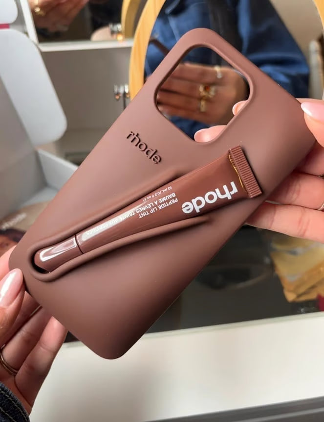 New Rhode LipGloss 💄 Silicone Case With Box 🩶