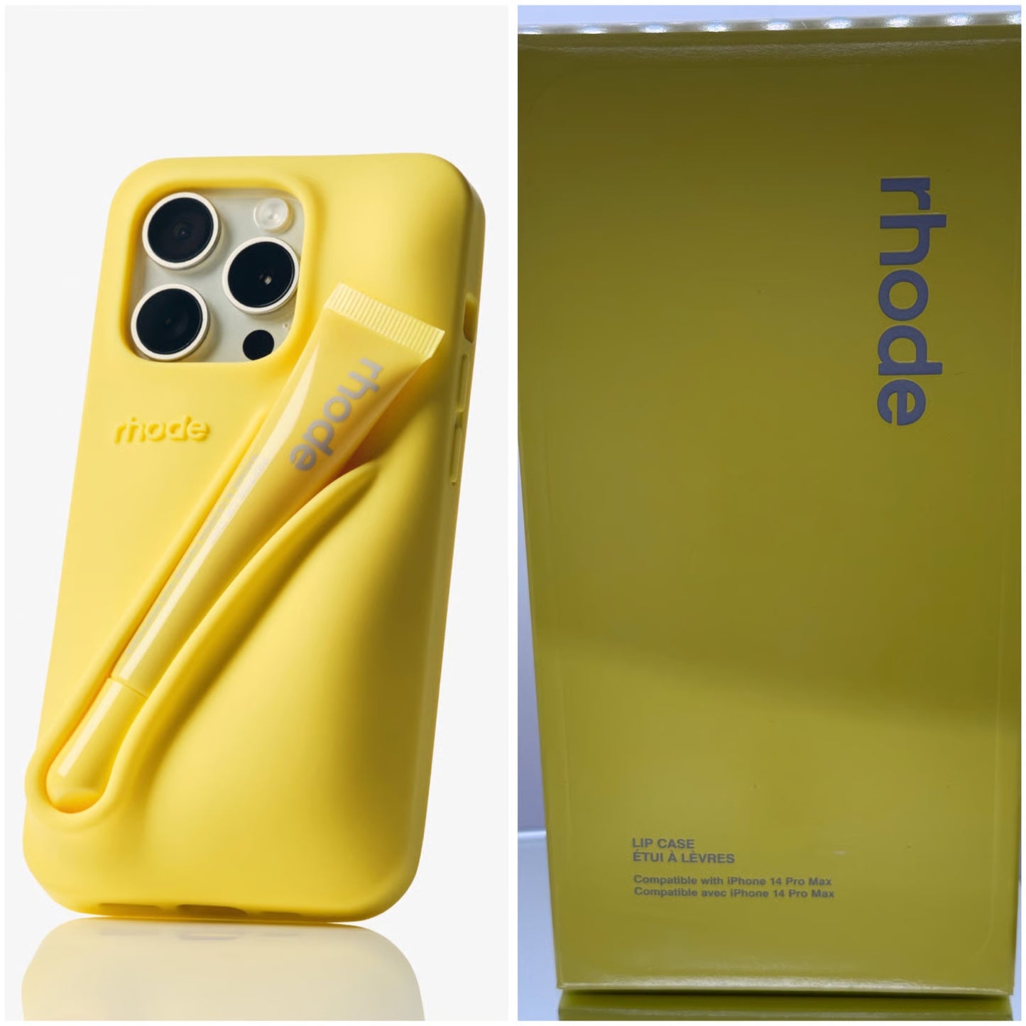New Rhode LipGloss 💄 Silicone Case With Box 🩶