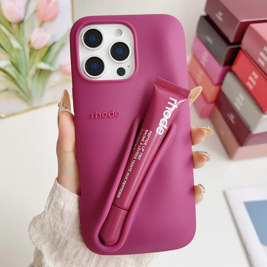 New Rhode LipGloss 💄 Silicone Case With Box 🩶