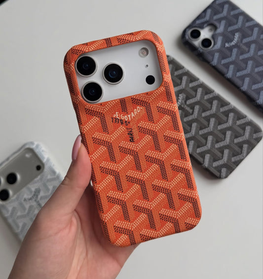 Goyard Leather-Feel Fabric Case