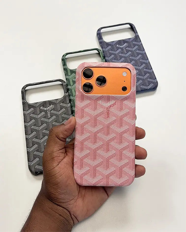 Goyard Leather-Feel Fabric Case