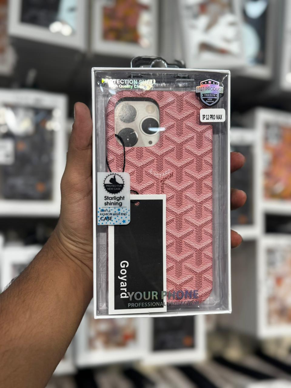 Goyard Leather-Feel Fabric Case