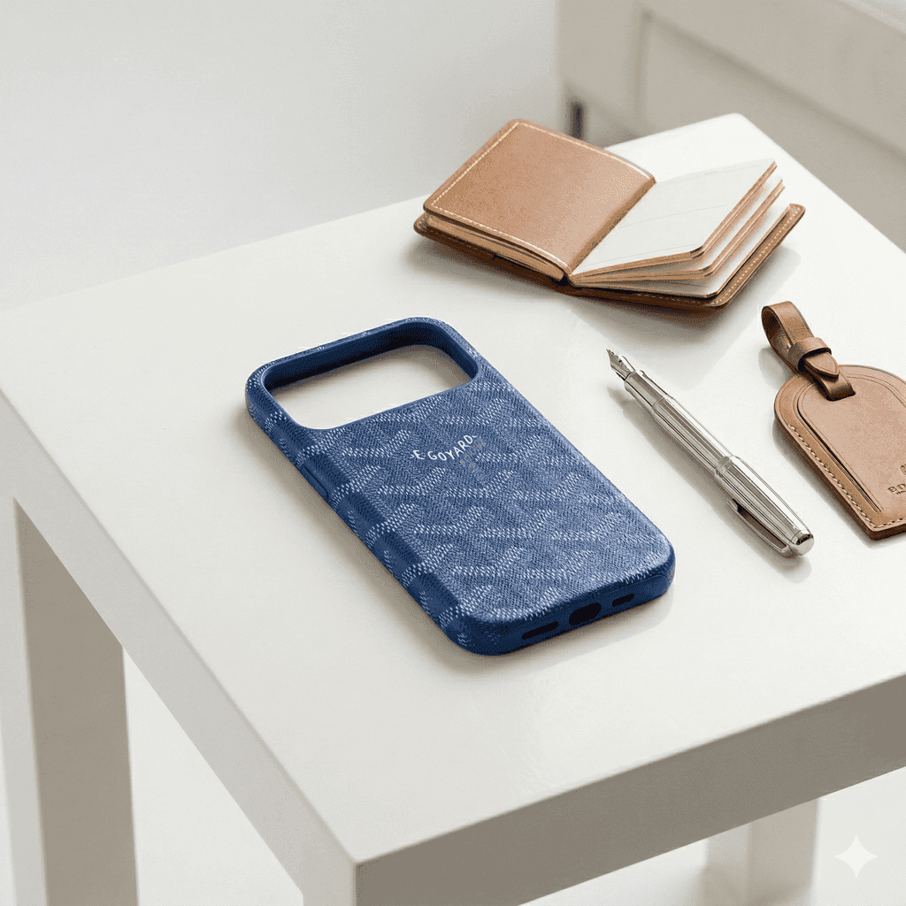 Goyard Leather-Feel Fabric Case