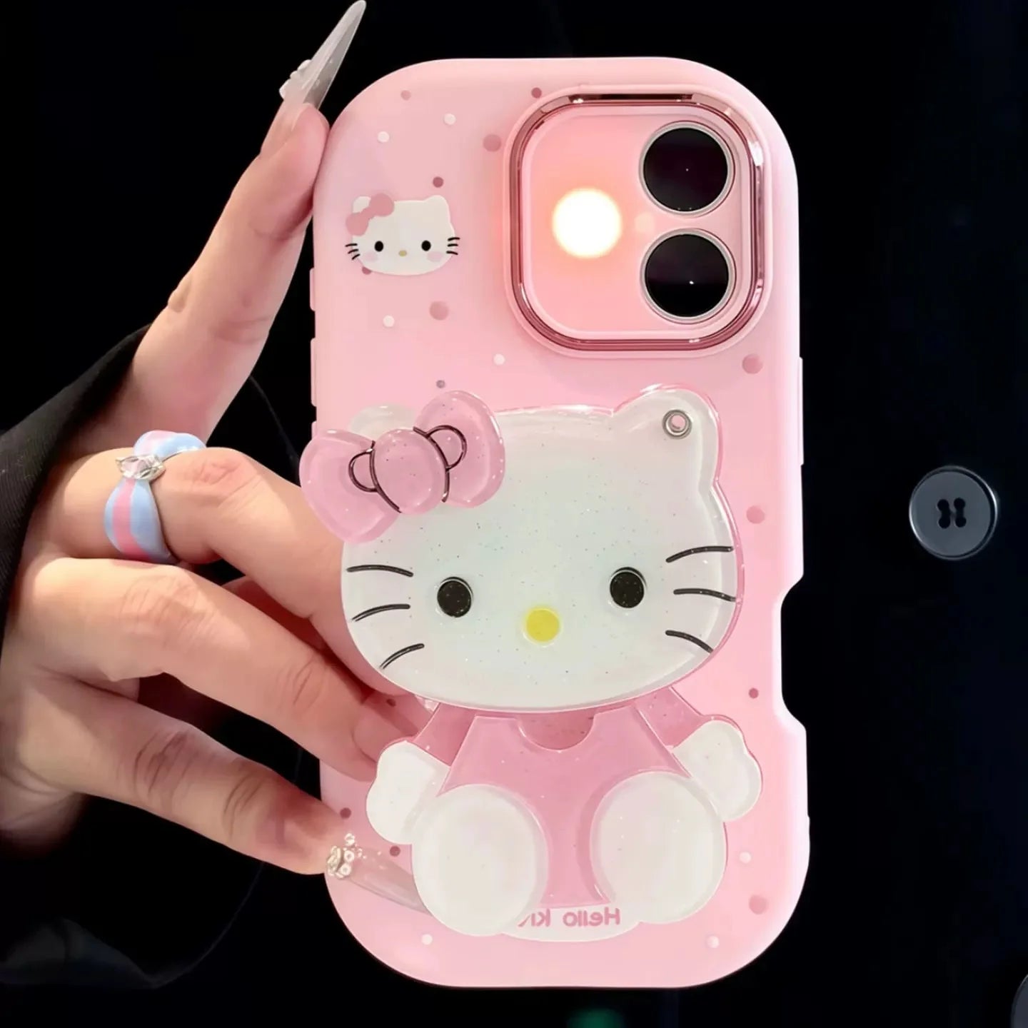 New Hello Kitty Mirror PopStand Case