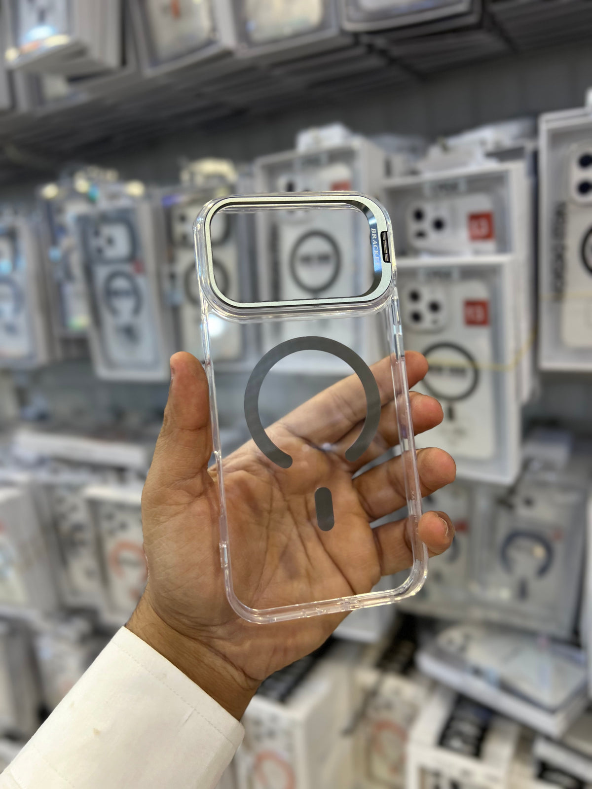 2 in 1 - Magsafe Ultra Clear Ecrylic Case with Camera Stand (ANTI YELLOW)