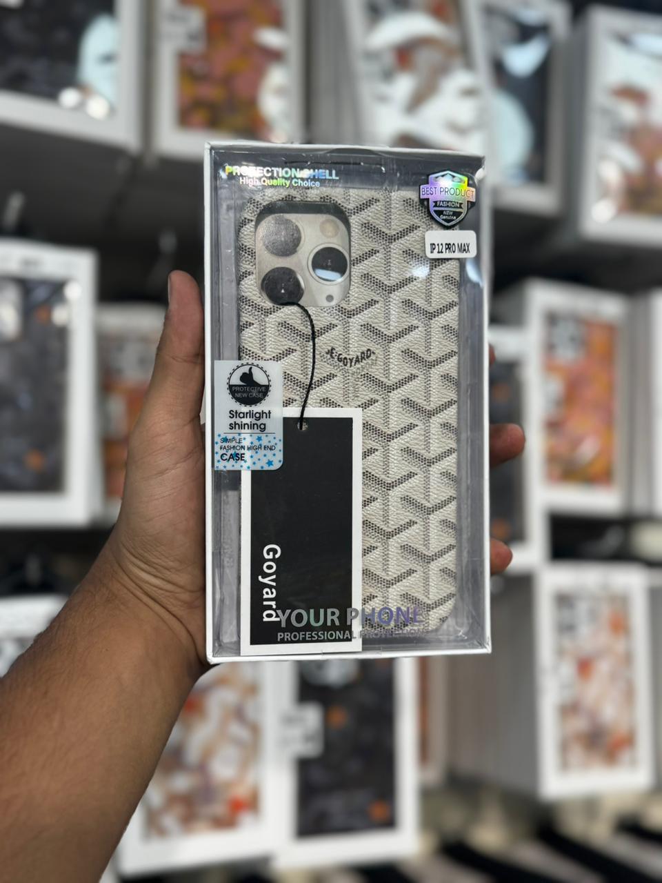 Goyard Leather-Feel Fabric Case