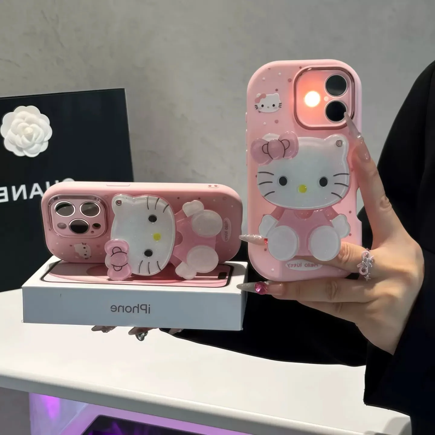 New Hello Kitty Mirror PopStand Case