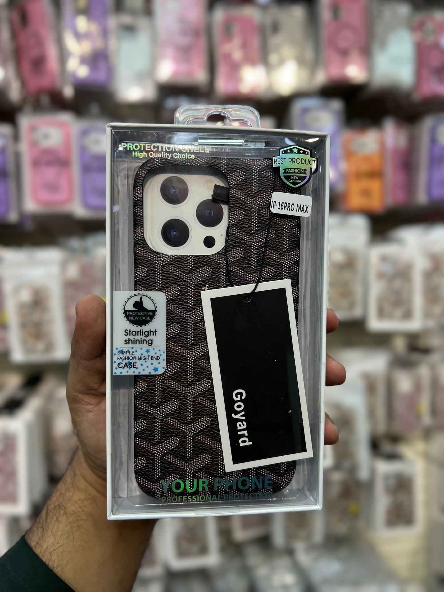 Goyard Leather-Feel Fabric Case