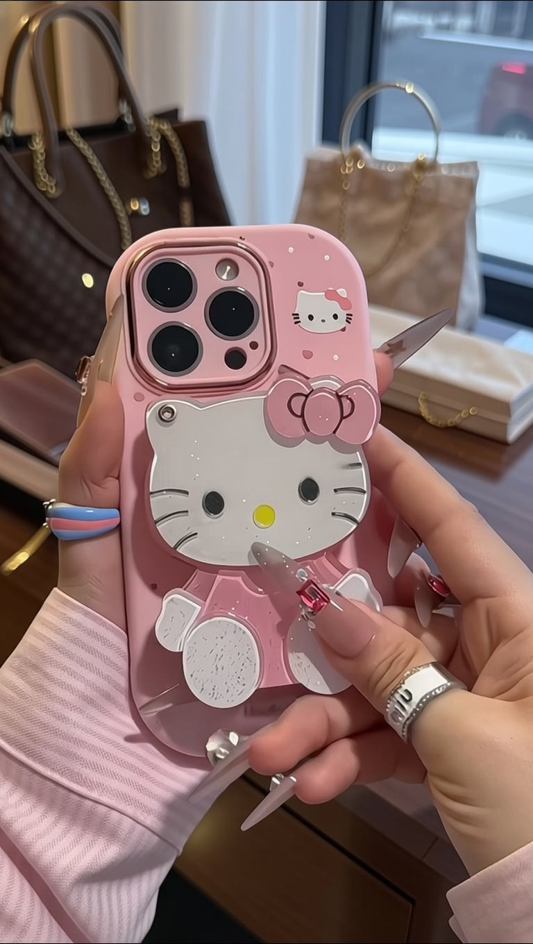 New Hello Kitty Mirror PopStand Case