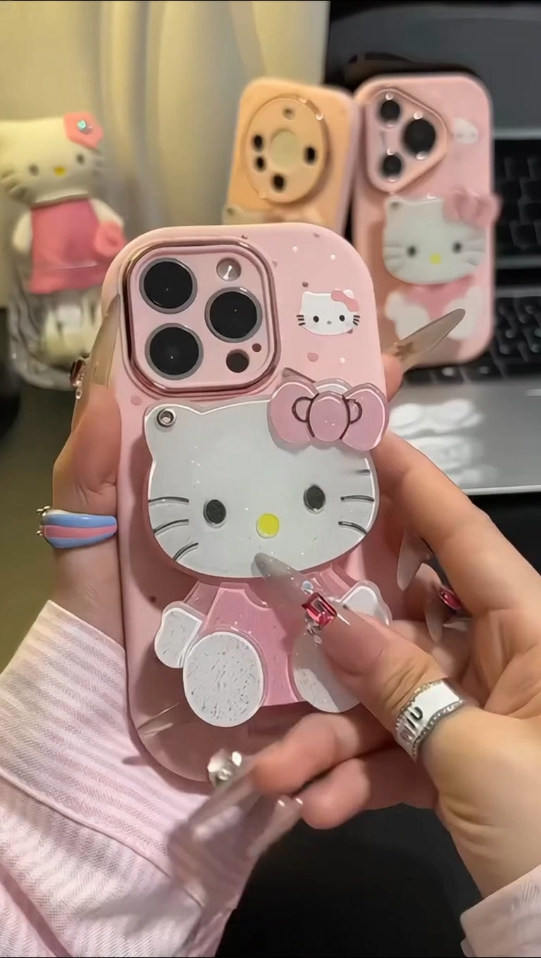 New Hello Kitty Mirror PopStand Case