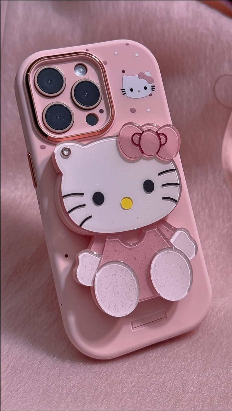 New Hello Kitty Mirror PopStand Case