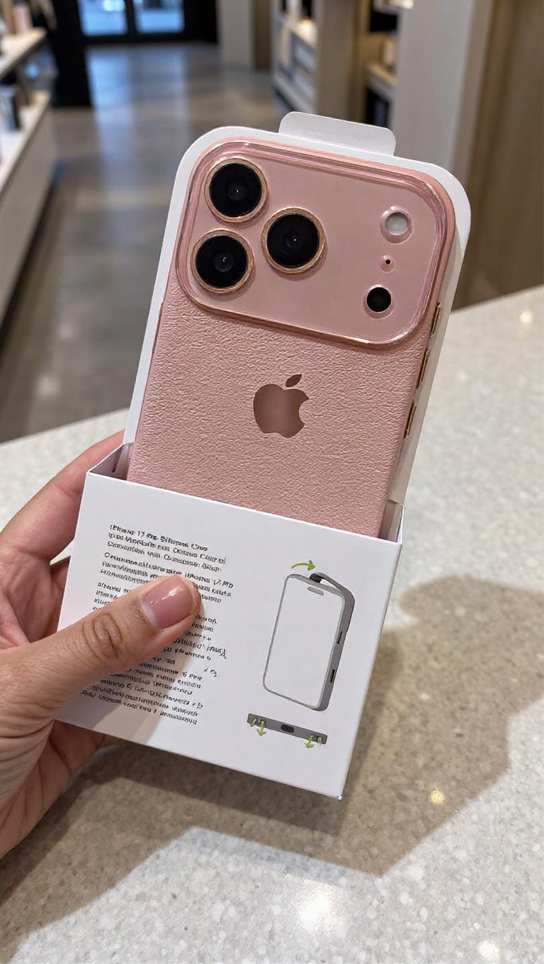 Luxury Leather Camera Guard Case Soft Pink