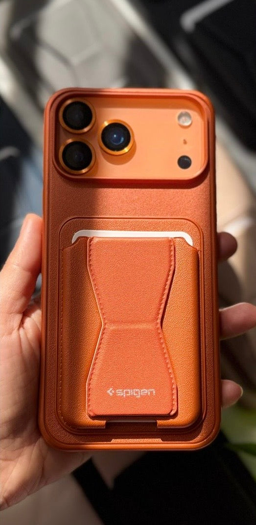 Sale Stock - SPIGEN LEATHER WALLET CASE WITH GRIP STAND