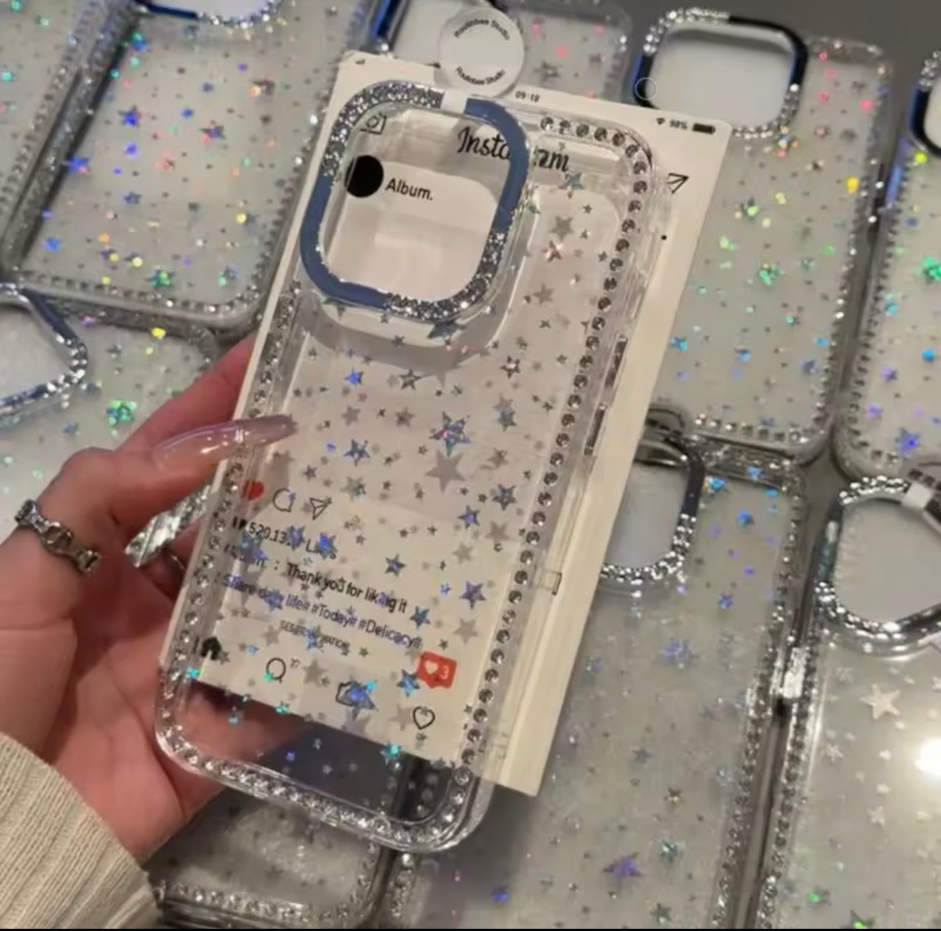 Luxury Diamond Star Dust Case 💎
